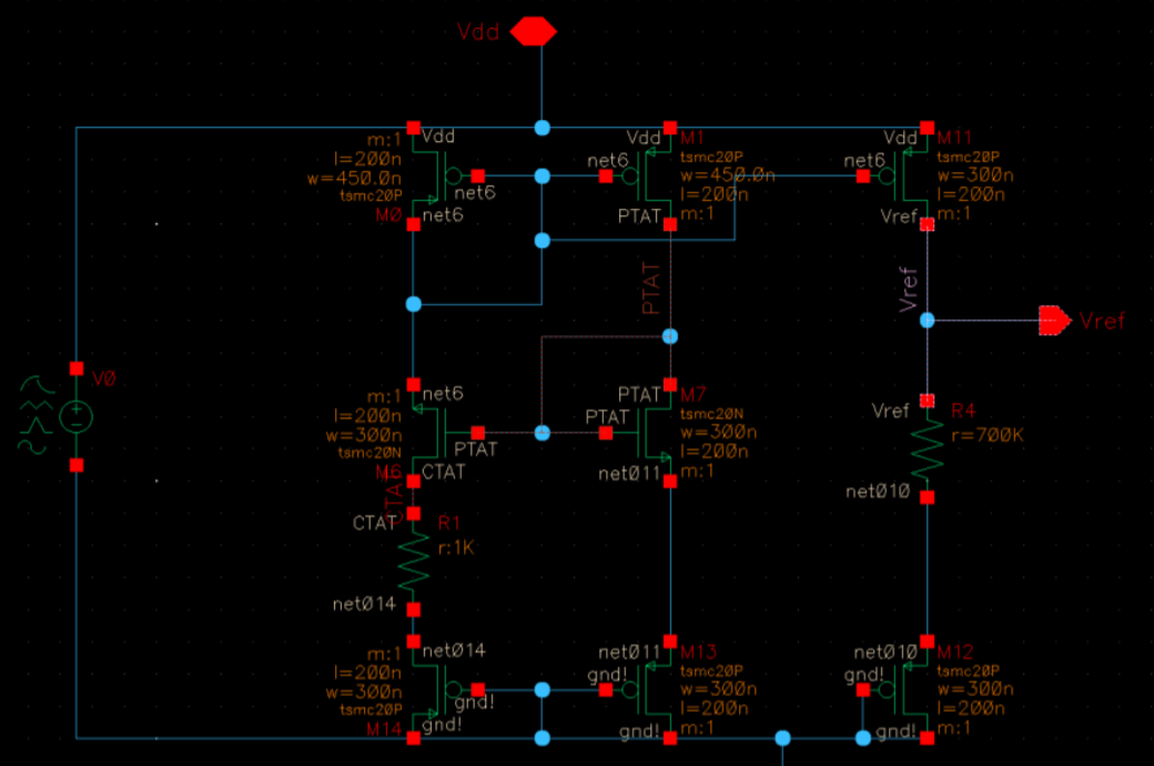 Bandgap Votlage Reference Schematic