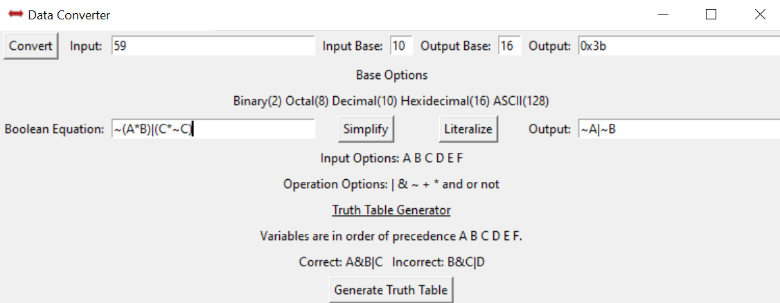 Data Converter GUI